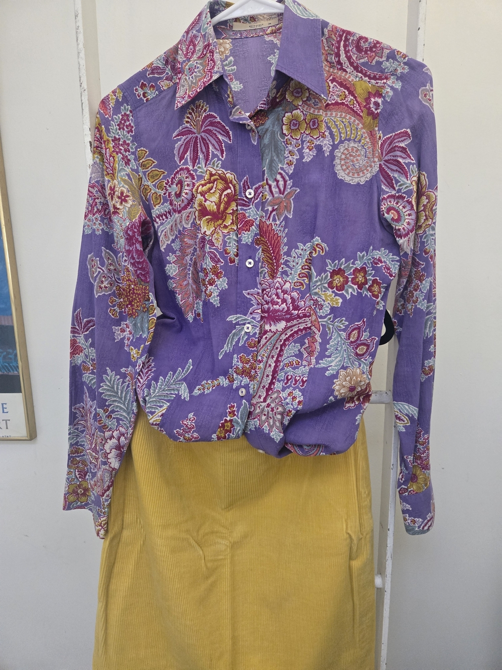 Purple Floral ETRO Button-Up Shirt